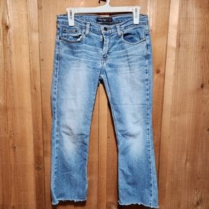 American Eagle Outfitters Womens Jeans Frayed Faded Size 6 P